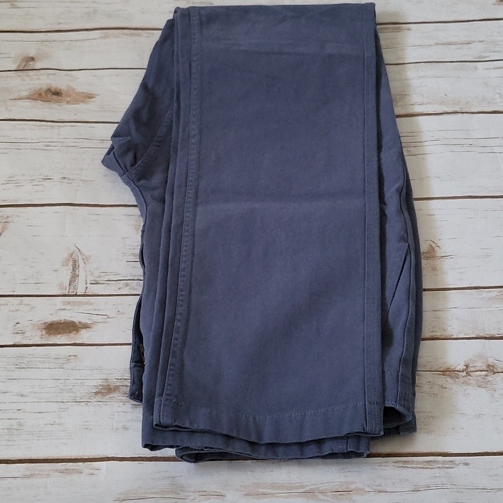 Goodthreads ash blue stretch canvas Slim fit Flat front pants with 35" inseam - Picture 3 of 13